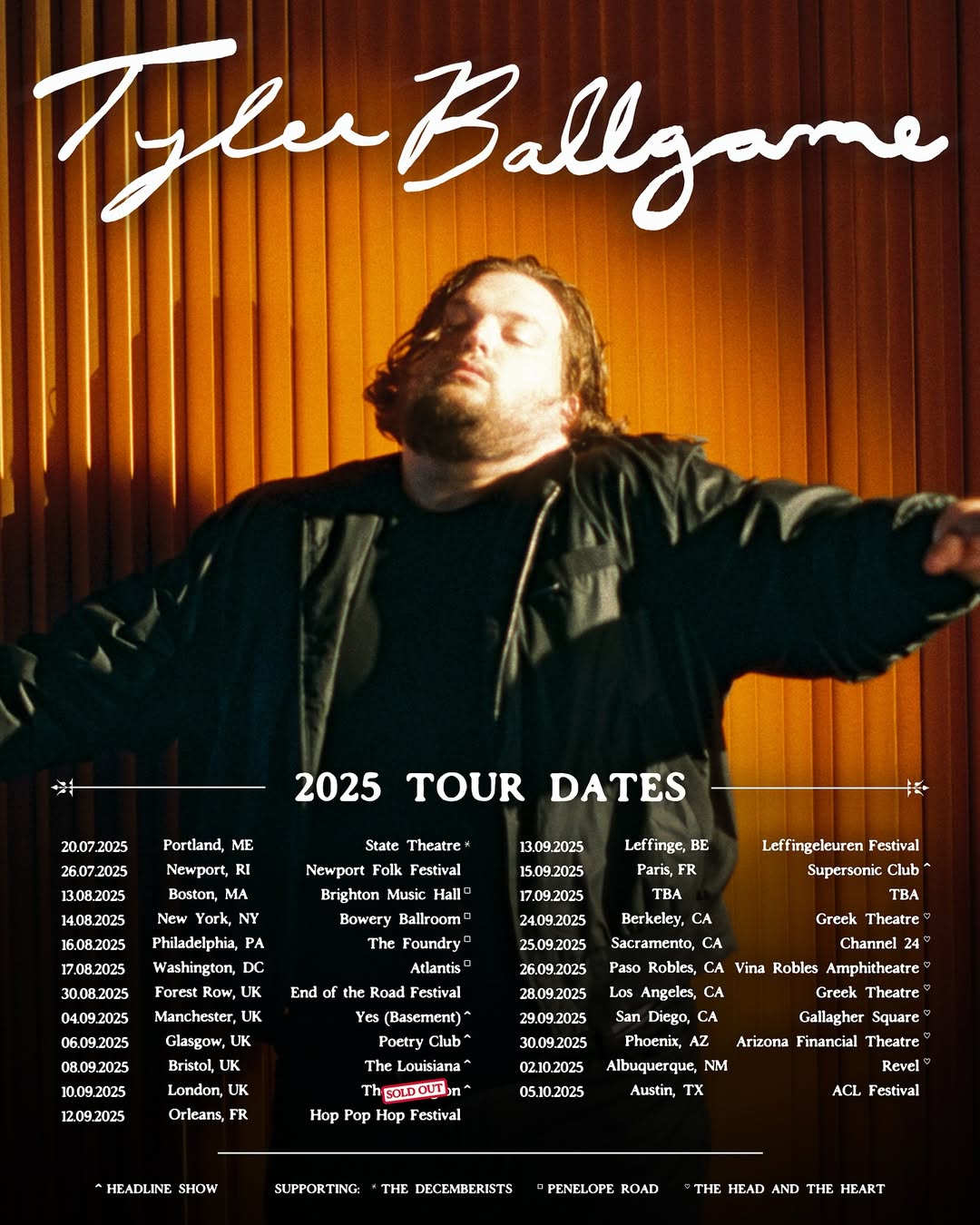 Tyler Ballgame Tour Poster 2025